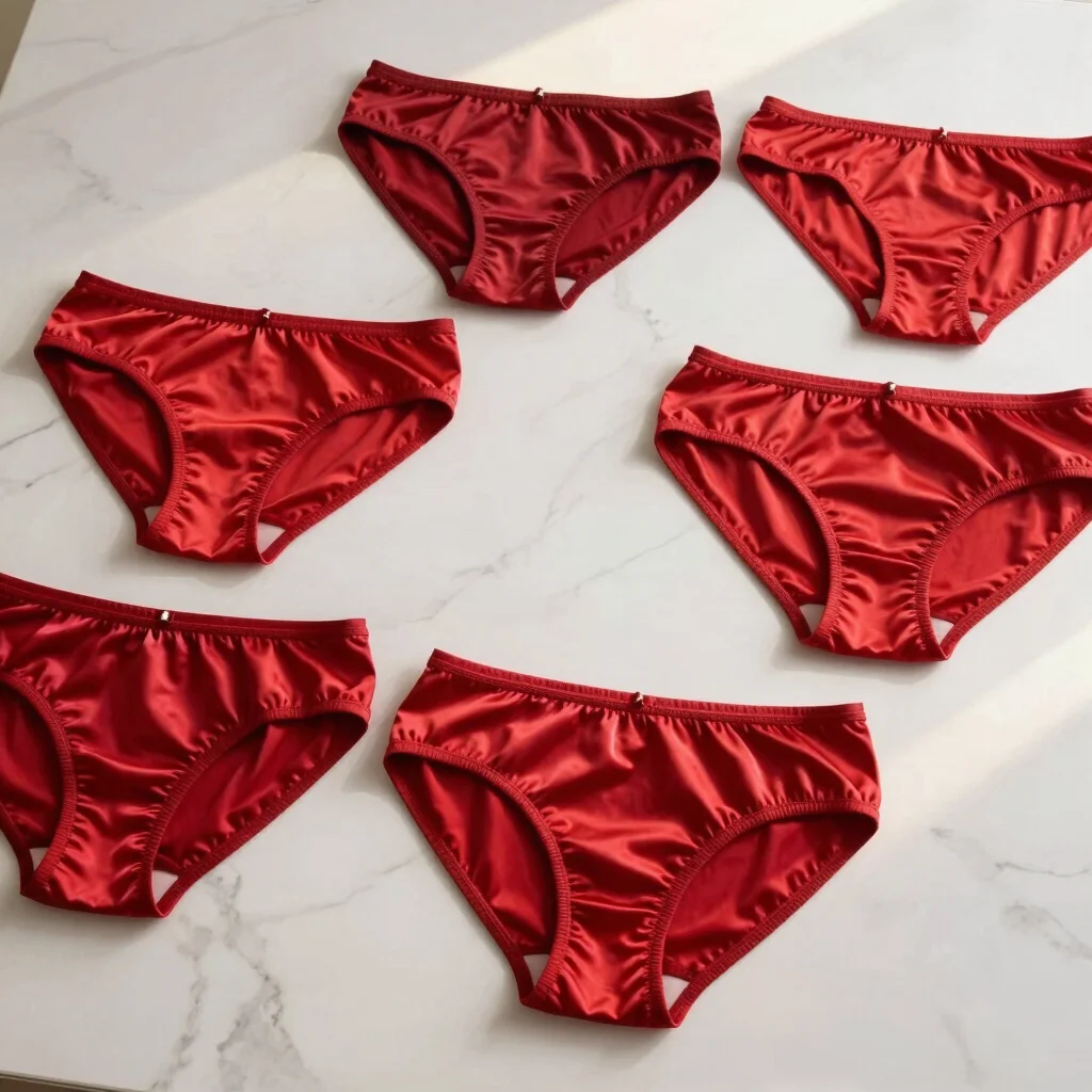 Scarlet Silk Satin Briefs