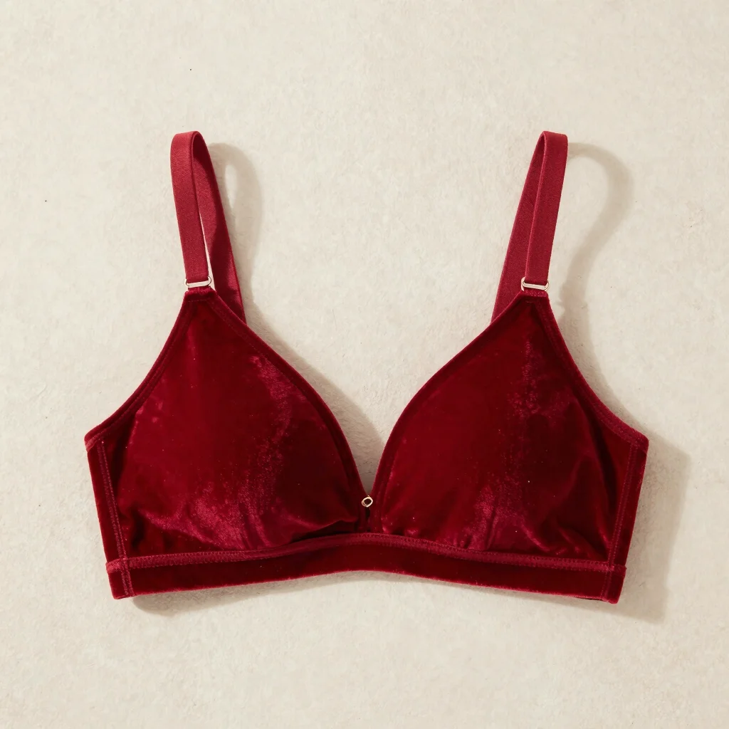 Crimson Velvet Plunge Bralette