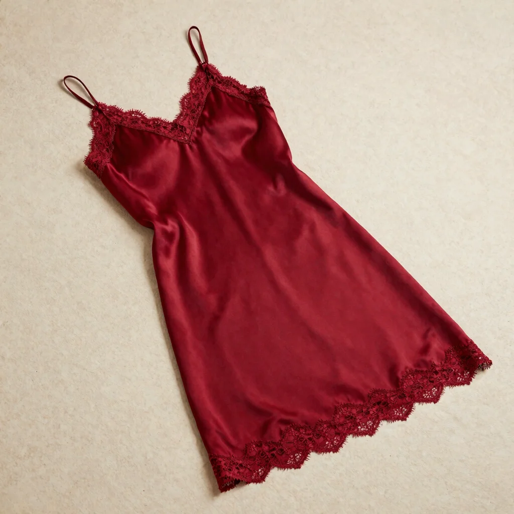 Deep V Silk Slip Dress